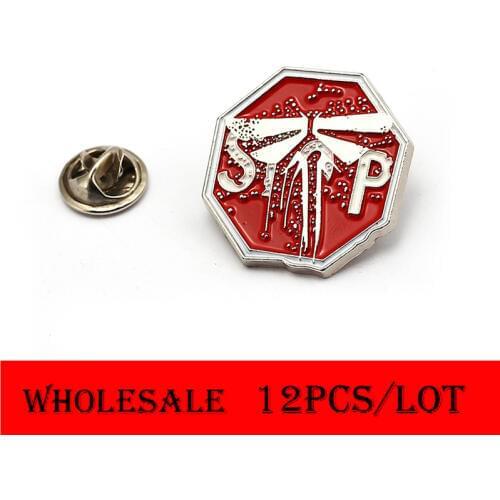 12pcs/lot Wholesale Game The Last of Us II Part 2 Brooch Firefly Logo Badges Brooches Pin Collectibles Gift Cosplay Accessories