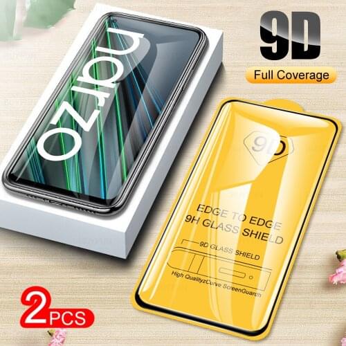 2Pcs Full Cover Protective Glass For Realme Narzo 30 5G 6.5" 9D Tempered Glass Case For oppo realme nazro30 5g Screen Protector