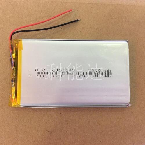 3.7V polymer lithium battery 6060105P/6061105P 5000MAH mobile power, tablet PC, etc