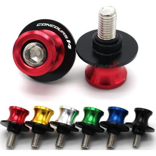 Motorcycle CNC Aluminum Swingarm Spools slider 10mm stand Screws For Kawasaki CONCOURS 14 2007-2016 2008