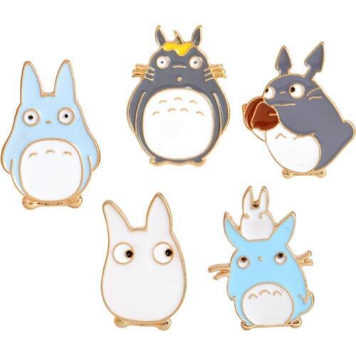 My Neighbor Totoro Series Anime Brooch Kawaii Pet Animal Brooches for Women Men Bag Enamel Pins Badge Jewelry Gift Wholesale