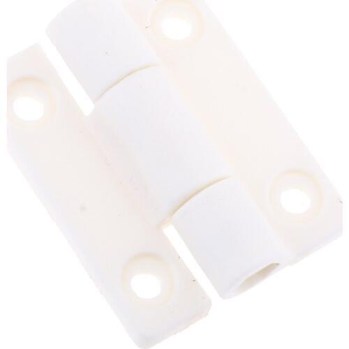 Reinforced Plastic Hole Door Cabinet Butt Hinge 2 Leaves 36*30mm White