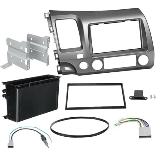 Car Radio Stereo 2 Din Taupe Dash Kit for 2006-2011 Honda Civic