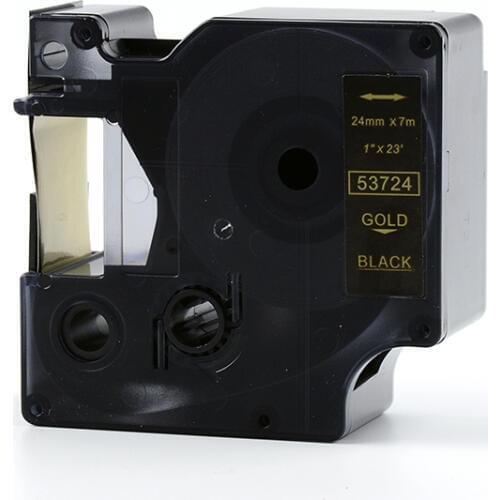 Free ship 24mm*7m mixed 5 colors dymo label maker DYMO D1 53720 53721 53722 53723 53724 Compatible for DYMO label printer