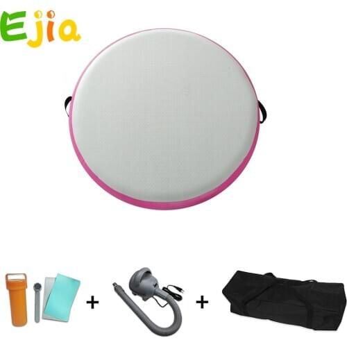 Free Shipping Air spot inflatable tumbling circle round air track mat wiht Air pump for gymnastics indoor outdoor home excrise
