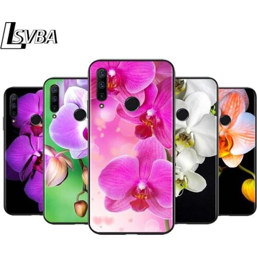 Orchid Flowers for Huawei Honor 30 20S 20 10i 9S 9A 9C 9X 8X 10 9 Lite 8A 7C 7A Pro Phone Case Black Cover
