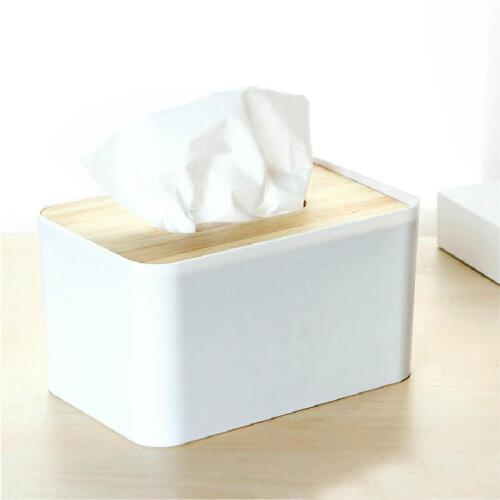BF040 Household European toilet paper box simple wooden napkin cardboard box, living room tea table tissue box 17.5*11.5*9.5cm