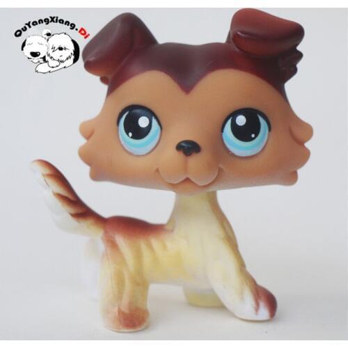 CWG089 Pet Shop Animal Brown shepherd dog doll action Figure