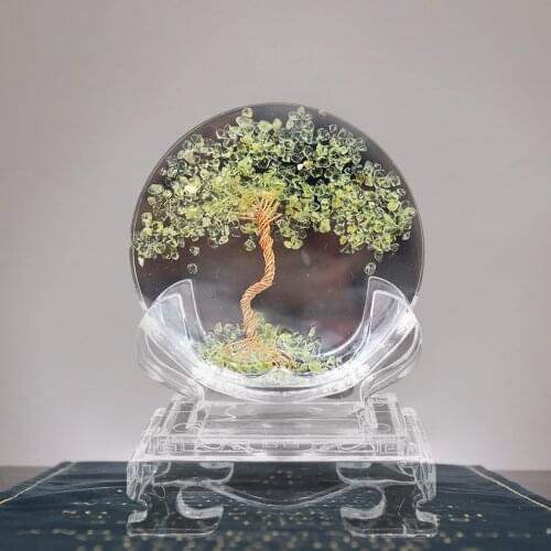 Crystal Crushed Stone Tree Of Life Augen Energy Desktop Decoration Birthday Gift Radiation Protection Home Office Decoration