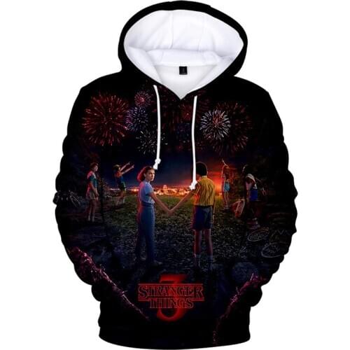 Korean Fashion Design Trends 3D Stranger Things Sweatshirts Brand Characters Autumn winter Shirts hoodies sweatshirts Cute