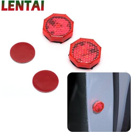 LENTAI Car door LED warning lights Anti-collision lamp For Toyota C-Hr Corolla Seat Leon Ford Focus 2 Fiesta Ranger Mazda 3 6