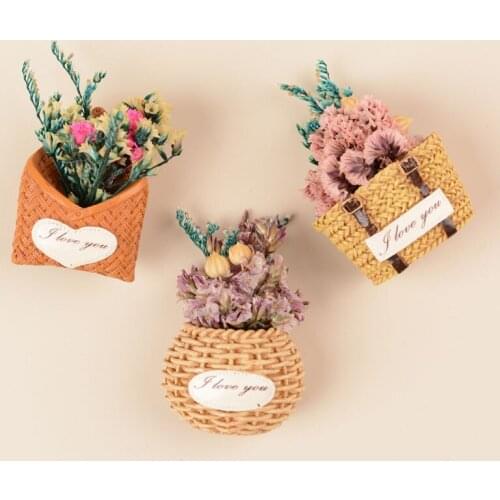 Fridge Magnets Frigo магниты на холодильник French Retro Decoration Stereo Simulation Flower Basket Cute Creative News Arrival