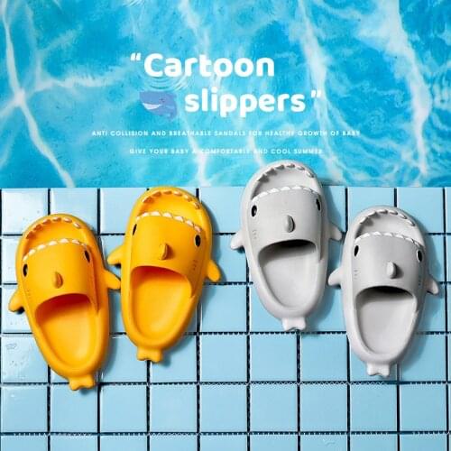 Cartoon Childrens Slippers Summer Shark Slippers Baby Boy Beach Shoes Soft Bottom Non-slip Shoes Baby Girls Toddler Shoes