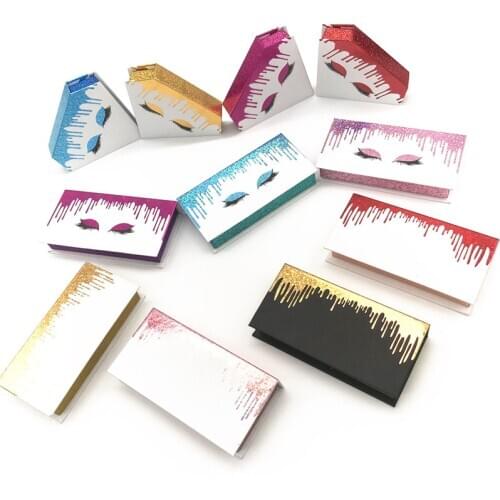 NEW 10/20pack wholesale eyelash packaging box lash boxes packaging faux mink lashes Diamond drop empty case bulk makeup