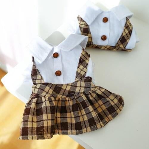 Dog Clothing Teddy Bichon Pinscher Pomeranian Yorkshire Summer Dress Couple Dress Braces Schnauzer Bib Pants Suspender Trousers