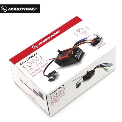 Original HobbyWing QuicRun 1060 60A Brushed Electronic Speed Controller ESC For 1:10 RC Car Waterproof For RC Car
