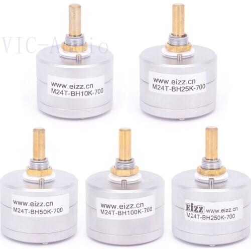 1PC hi end EIZZ Potentiometer Switch 2.0CH High-precision 24 step potentiometer 10K 25K 50K 100K 250K