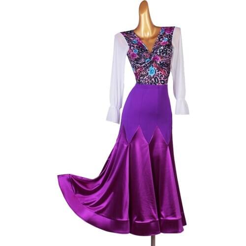 Ballroom Dance Dress Standard Skirt Competition Dress Costumes Performing Dress Customize New printing Adult Children printing