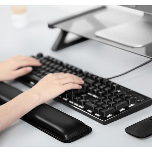 BUBM Hand Palm Support Antiskid Ergonomic Design Keyboard Accessory Hand Rest Leather Gaming Mouse Wrist Cushion For Wrist Rest