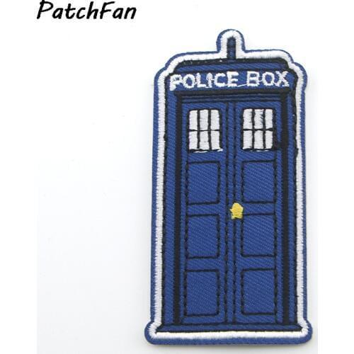 The Police Box TV show Tardis punk rockabilly applique sew on/ iron on patch