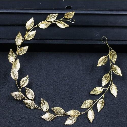 Gold Leaves Wedding Bridal Headband Bridesmaid Hair Headdress Wedding Hair Accessories Headband Girl