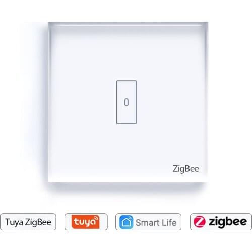 Tuya Smart ZigBee 3.0 Light Touch Switch with Crystal Glass Panel Hub Needed App Remote Control Timer Support Google Home Alexa