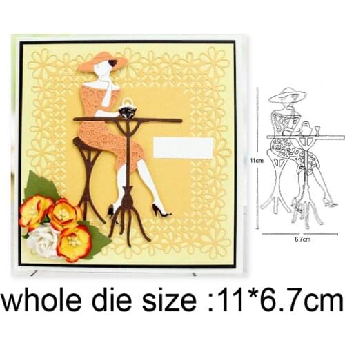 Craft dies woman table Metal Cutting Dies Embossing Die Cuts Scrapbooking dies Paper Craft Knife Mould Blade Punch Stencils dies