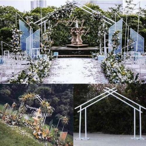 Wedding props, iron geometry shelf, outdoor wedding stage background decoration