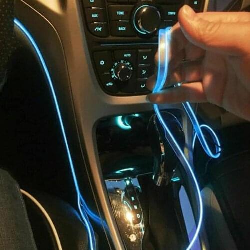 EL Wire Interior LED Strip Lights USB Neon Luminous Strobe EL Wire Lights With Lighters And Power Driver Atmosphere Light Bar