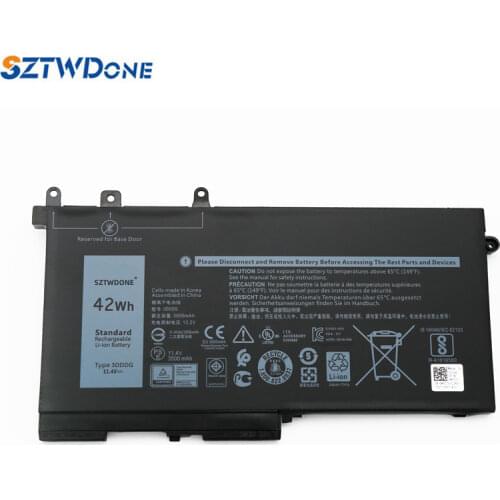 SZTWDONE GJKNX 7.6V 68WH New Laptop Battery for DELL Latitude 5280 5288 5480 5580 5490 5590 5491 5591 5495 5488 M3520 M3530