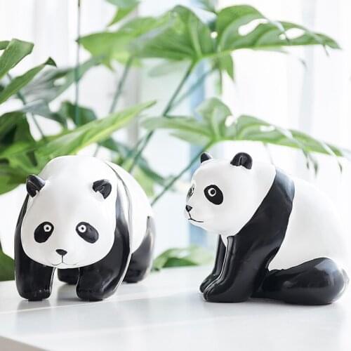Panda Ornaments Living Room Desktop Decorations Modern Minimalist Home Personality Small Furnishings Miniature Figurines