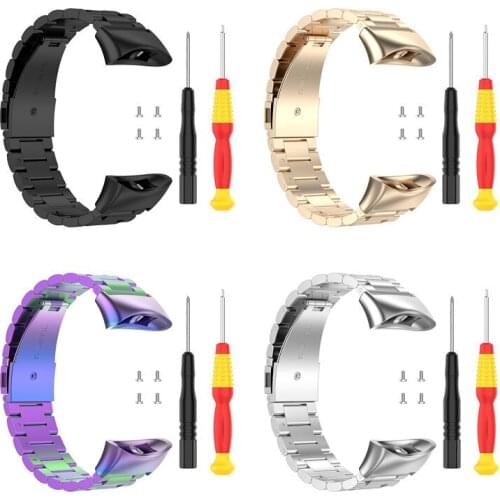 Universal Replacement Stainless Steel Metal Strap Watch Band for -Garmin Forerunner 45 45S Swim 2 Smartwatch Bracelet