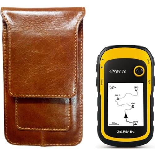 Full-grain Genuine Leather Protect Storage Case Bag Pouch for Garmin Hiking GPS Etrex 10 20 30 10x 20x 30x Accessories