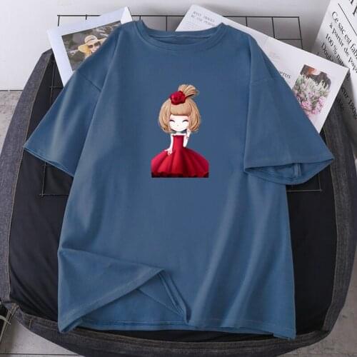 Pretty Wear Dress Girl T-shirts Woman Oversize K-pop Tees Female Short Sleeve Casual Lady Clothing Summer High Quality Camisetas