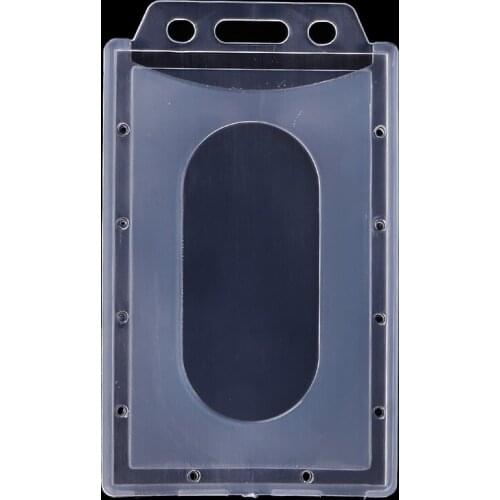 New Arrrival 10Pcs Convenient Portable Transparent New Clear Vertical Hard Plastic Rectangle Badge Card ID Storage Bag