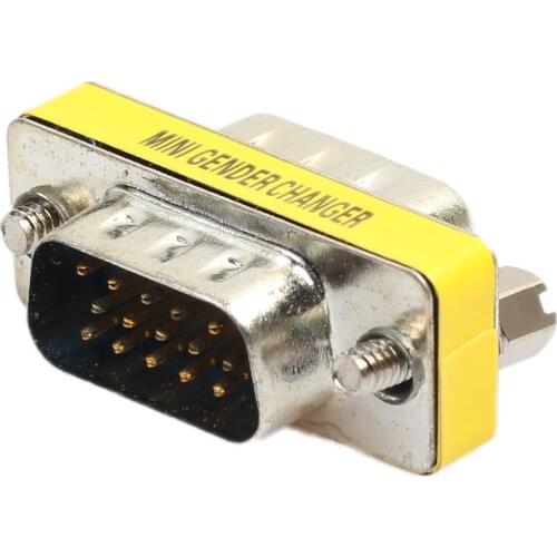 15 Pin VGA SVGA Gender Changer Adaptor Connector Coupler Male To Female VGA Changer Convertor IN Stock