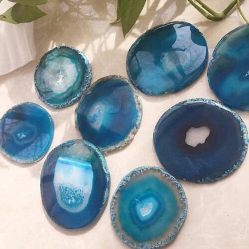 5pcs Natural Crystal Gem Stone Rough Agate Slice for very beautiful agate specimen nature stones