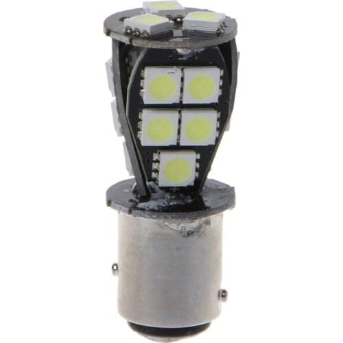 White CANBUS 1157 BAY15D 21 LED 5050 SMD P21/5W Brake Tail Light Bulb DC 12V