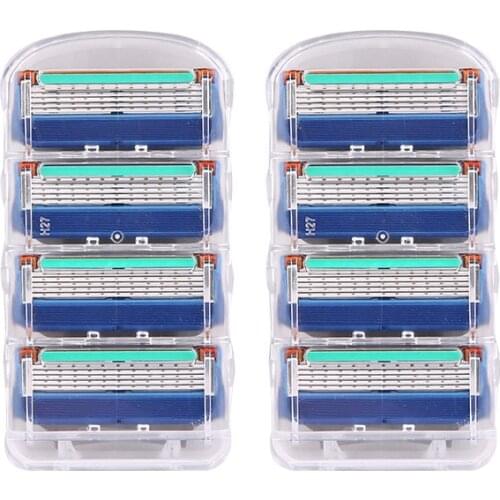 Safety Razor 4pcs Shaving Cassettes For Beard Face Shaver Kit Men Shave Holder Shavette With Blades For Beard Replacement Head