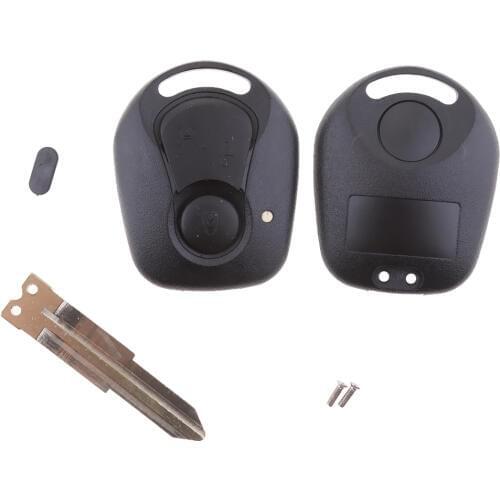 Two Car Remote Key Case Cover Fob 2 Buttons Replacement Black