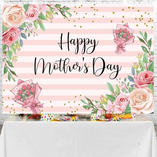 Sensfun Happy Birthday Strips and Flowers Backdrops Photographic Background Photo Studio Props Photocall Banner