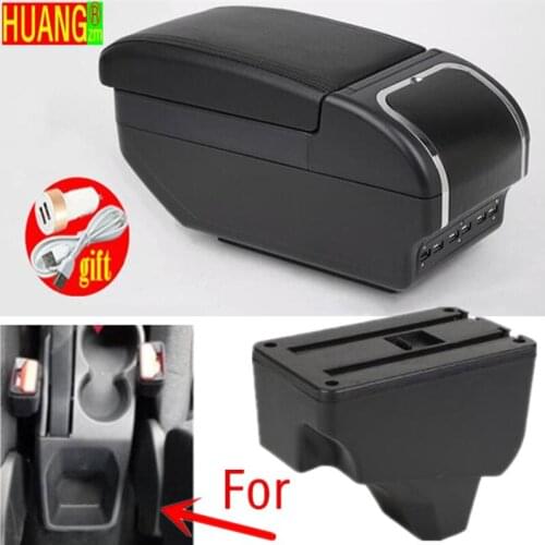 For Peugeot 2008 Armrest For Peugeot 208 Car Armrest box 2019 2020 2021 Retrofit parts Interior Storage box accessories USB LED
