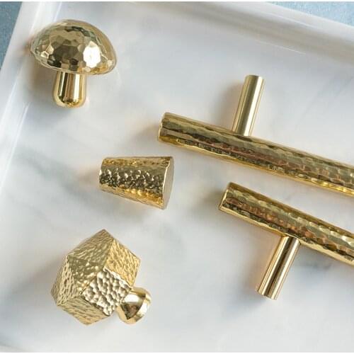 Home Long Brass Cabinet Pull Door Knobs and Handles Furniture Cupboard Wardrobe Drawer Pull Handles /Handmade Hammer Furniture