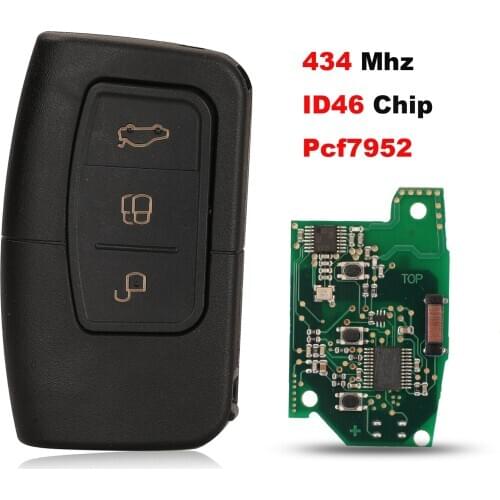 Jingyuqin Remote 434 Mhz ID46 Chip PCf7952 3b Car Key For Ford Focus Fiesta Mk7 Escape Kuga Full Key