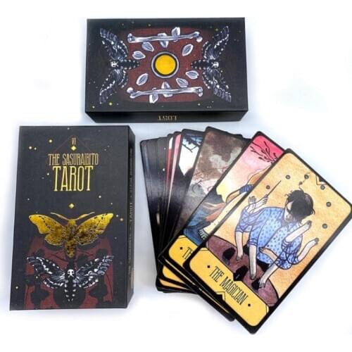 2021 New The Sasuraibito Tarot 78 Cards Deck and Guidebook Gilt Edge Card Board Game Card