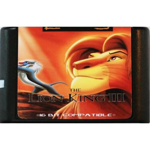 Lion King 3 16 bit MD Game Card For Sega Mega Drive For SEGA Genesis
