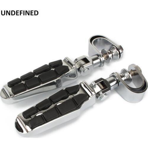 Motorcycle Highway Foot Pegs Clamp 1-1.25" Engine Guards Crash Bar Footrest W/mount Clamp For Harley Honda Suzuki Sportster Dyna