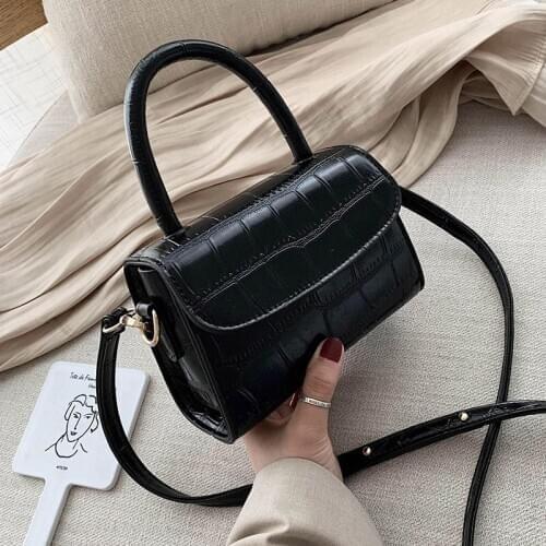 Mini Cute Stone Pattern PU Leather Shoulder Crossbody Bags for Women 2021 Summer Hot Handbags and Purses Female Travel Totes Sac