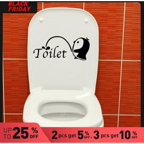 Cartoon Toilet Wall Sticker Removable Wall Stickers Diy Wallpaper Bedroom Nursery Decoration Vinyl Self Adhesive Wallpaper