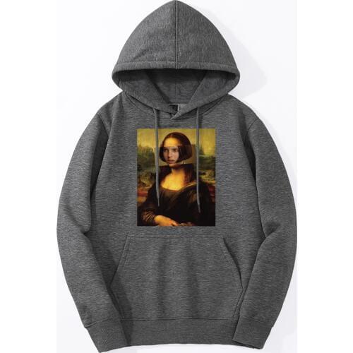 Mona Lisa Pulp Fiction Hoodie For Men 2019 Autumn Winter Mens Sweatshirts Hoodies Harajuku Casual Hooded Hip Hop Streetwear